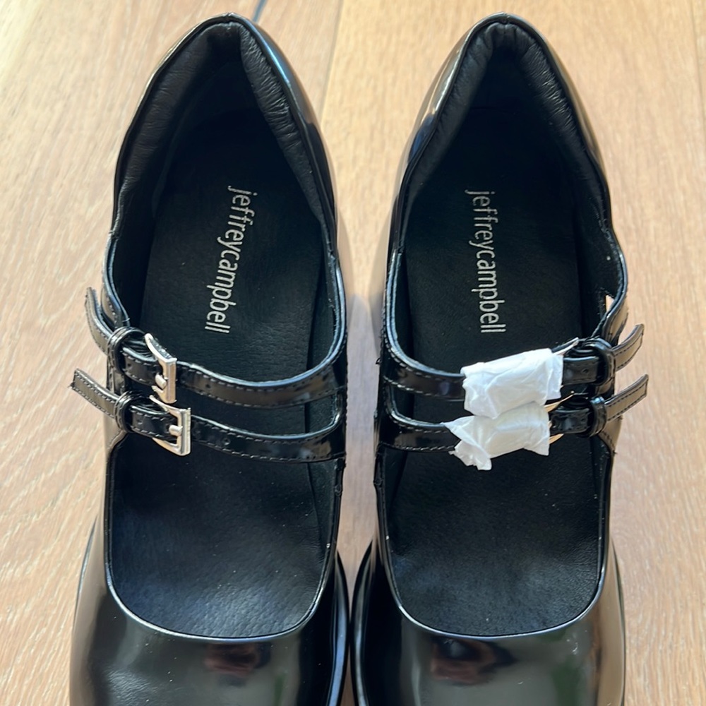 NIB💥 JEFFREY CAMPBELL Double Strap Mary Jane Platform Pump Block Heel- Size 7 - Picture 11 of 16